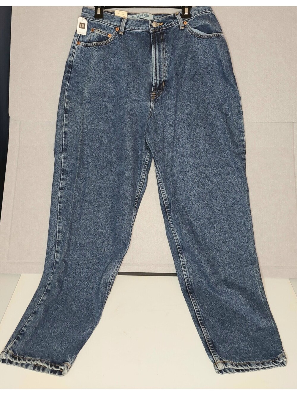 VTG GAP Reverse Full Fit Jeans Women High Waist Tapered Leg Stonewashed 16 Ankle